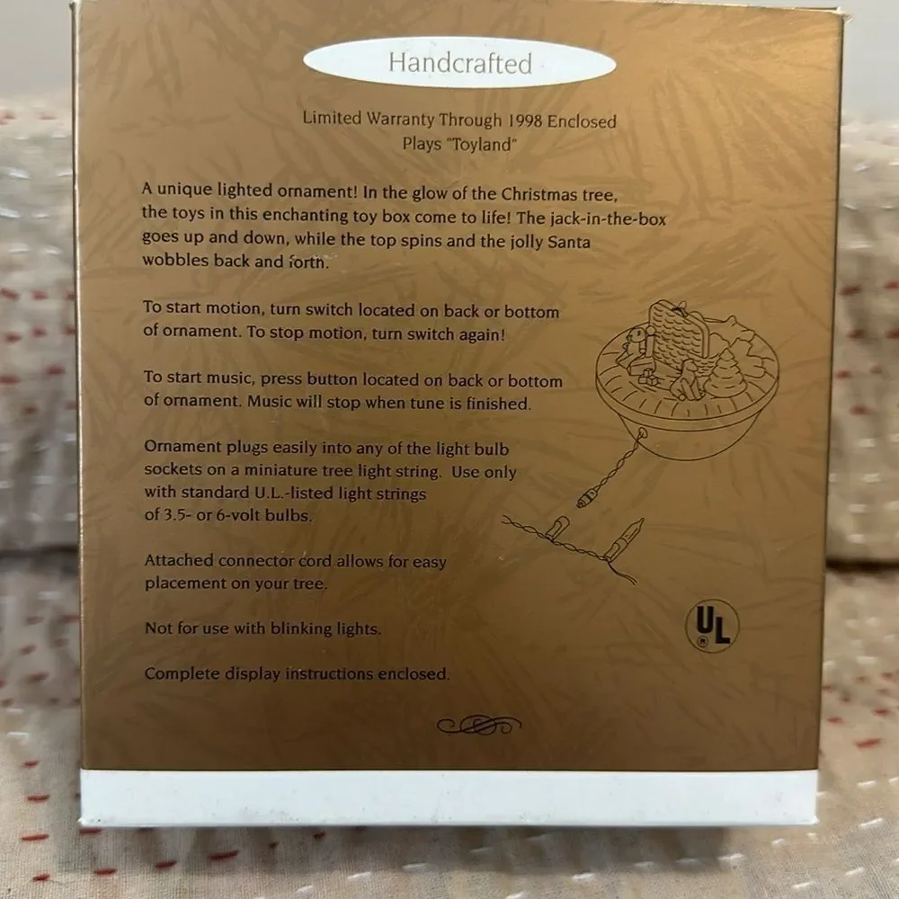Vtg 1995 Hallmark Victorian Toy Box Magic Special Edition Ornament MAGIC
